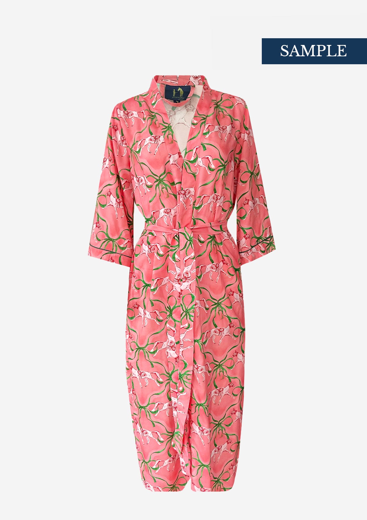 Lucky Ribbon Robe | Mint Rose | Equestrian Sleepwear Collection