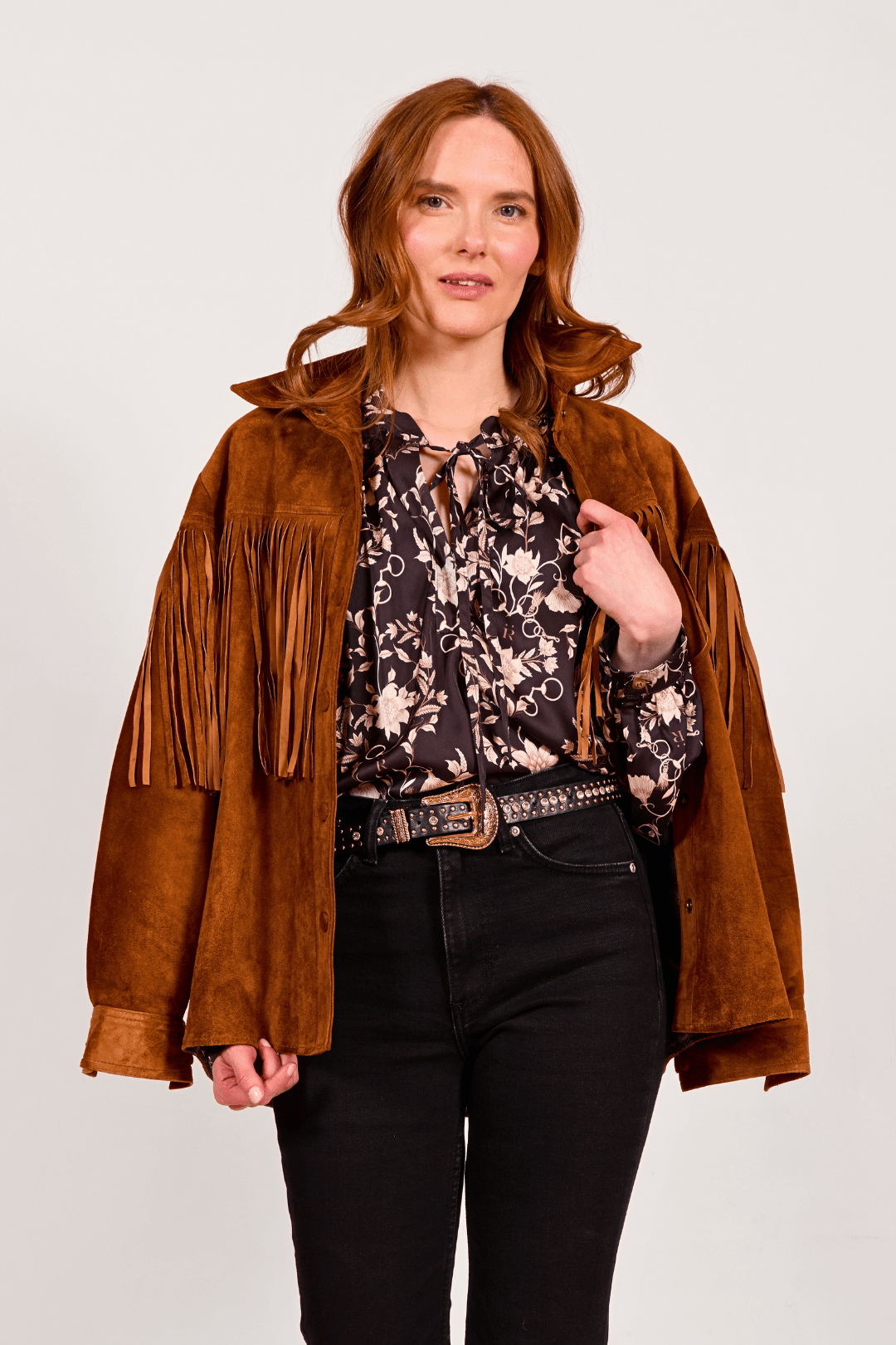 Rodeo Fringed Suede Jacket - RönnerCognac