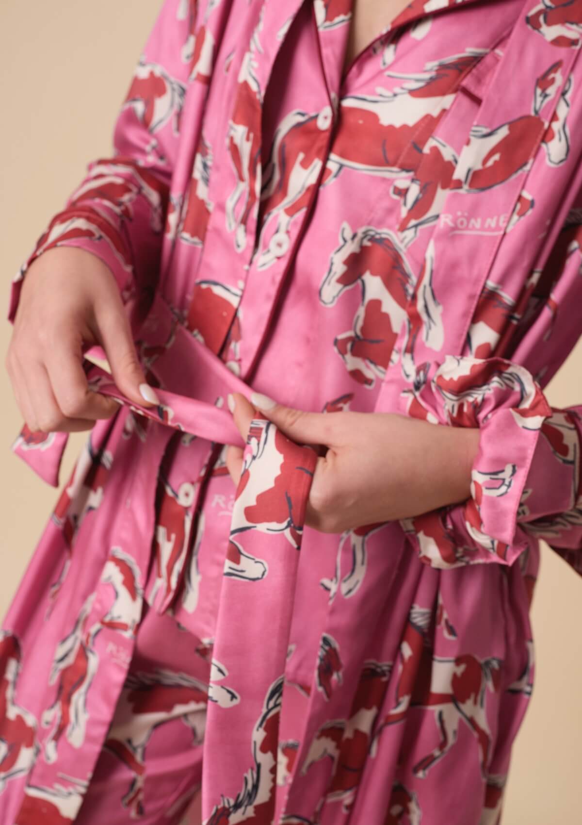Rosabella Robe | Volt Print | Cerise - RönnerPijama SetXS