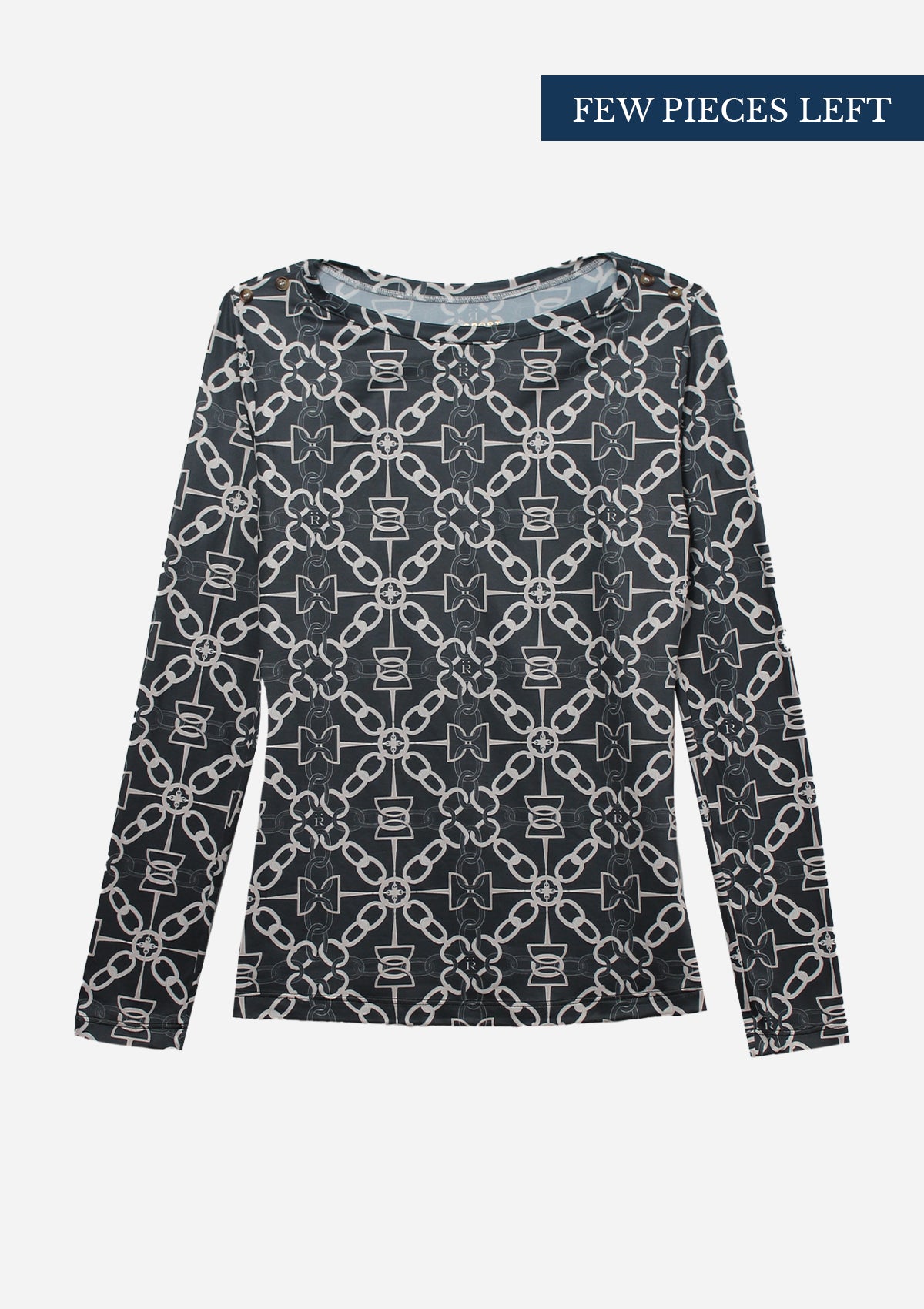 Rosalie Long Sleeve T-shirt | Chainlink Noir