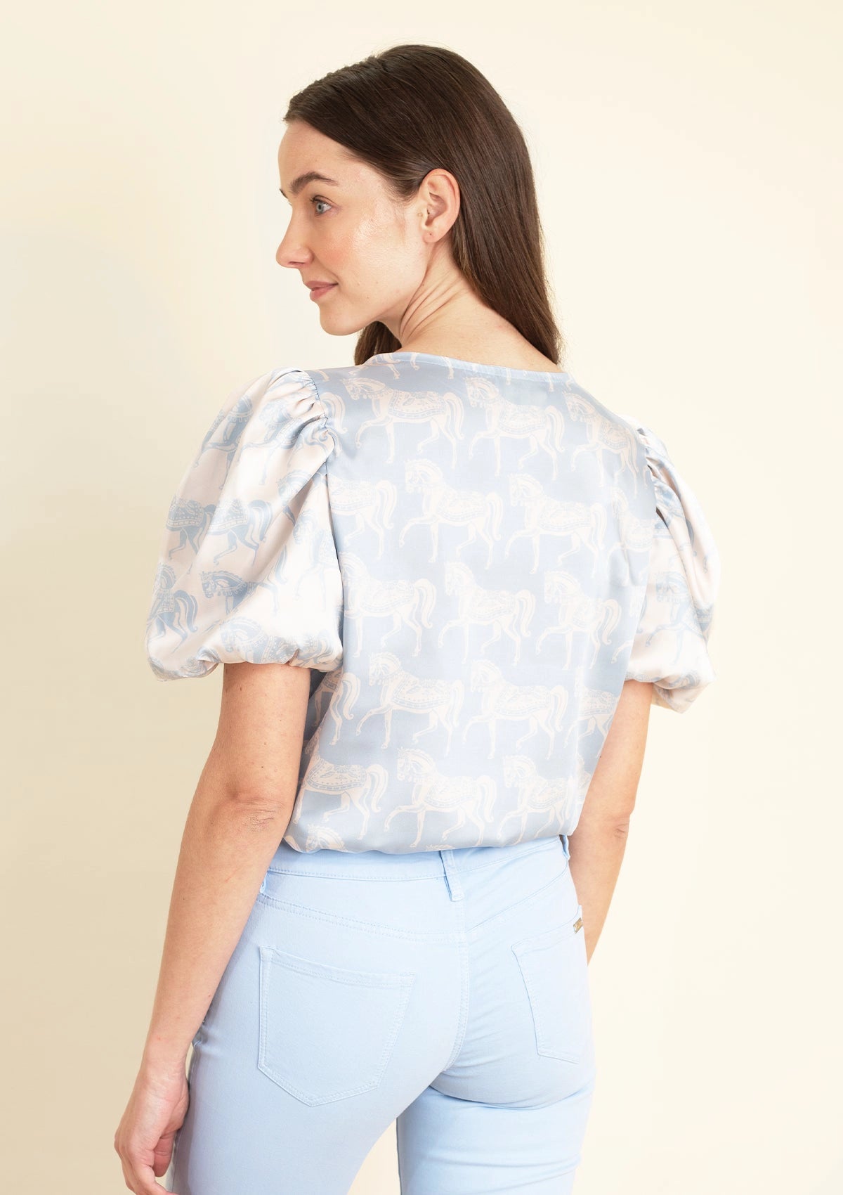 Rosamare Blouse | Blossomare Print | Light Blue - Rönner