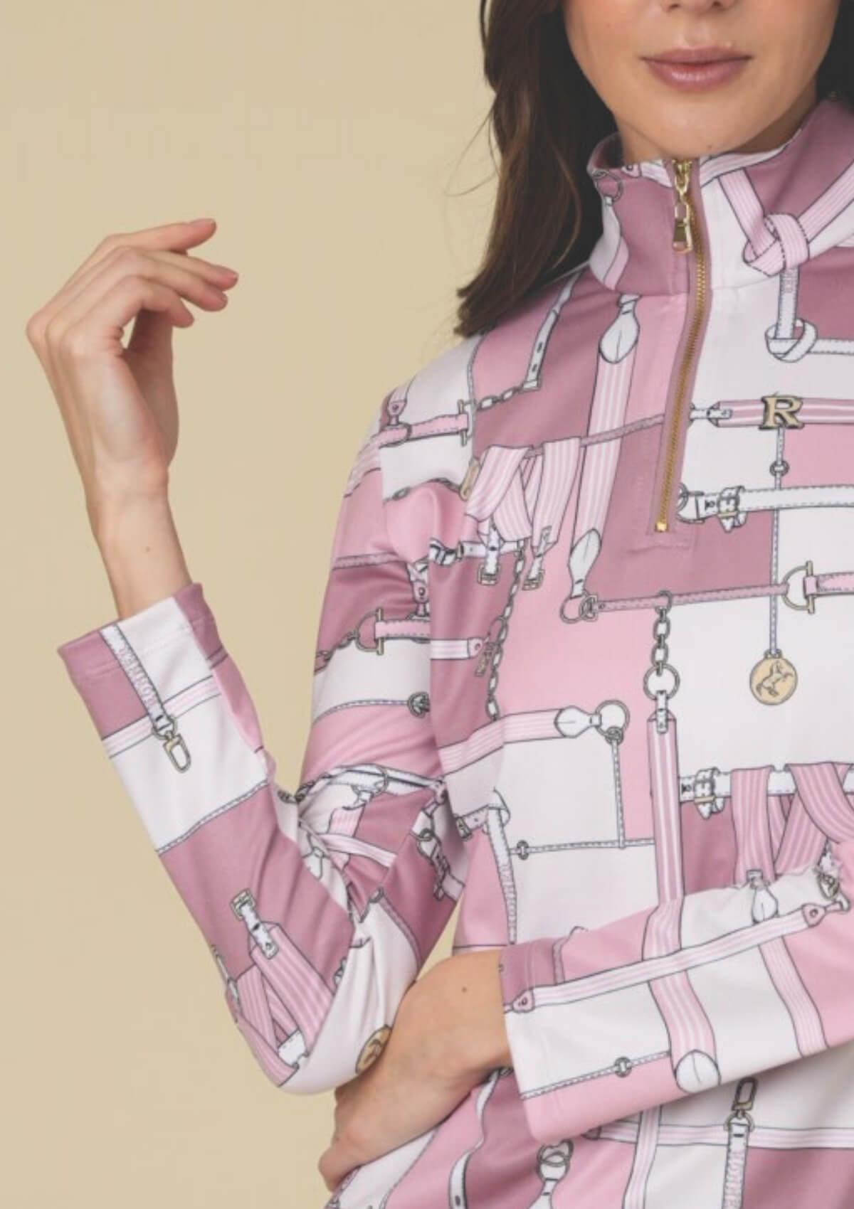 Harmony Q-Zip | Long Sleeve | Jubilea Print | Rose