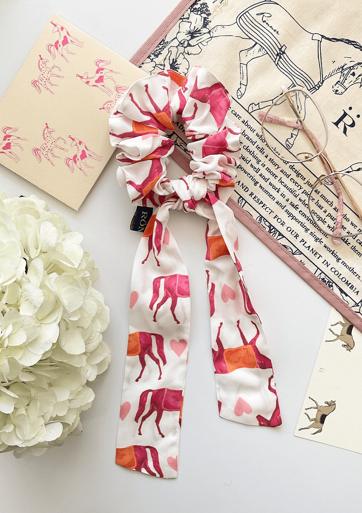 Scarf Hair Scrunchie l Be Mine Print - RönnerHidden