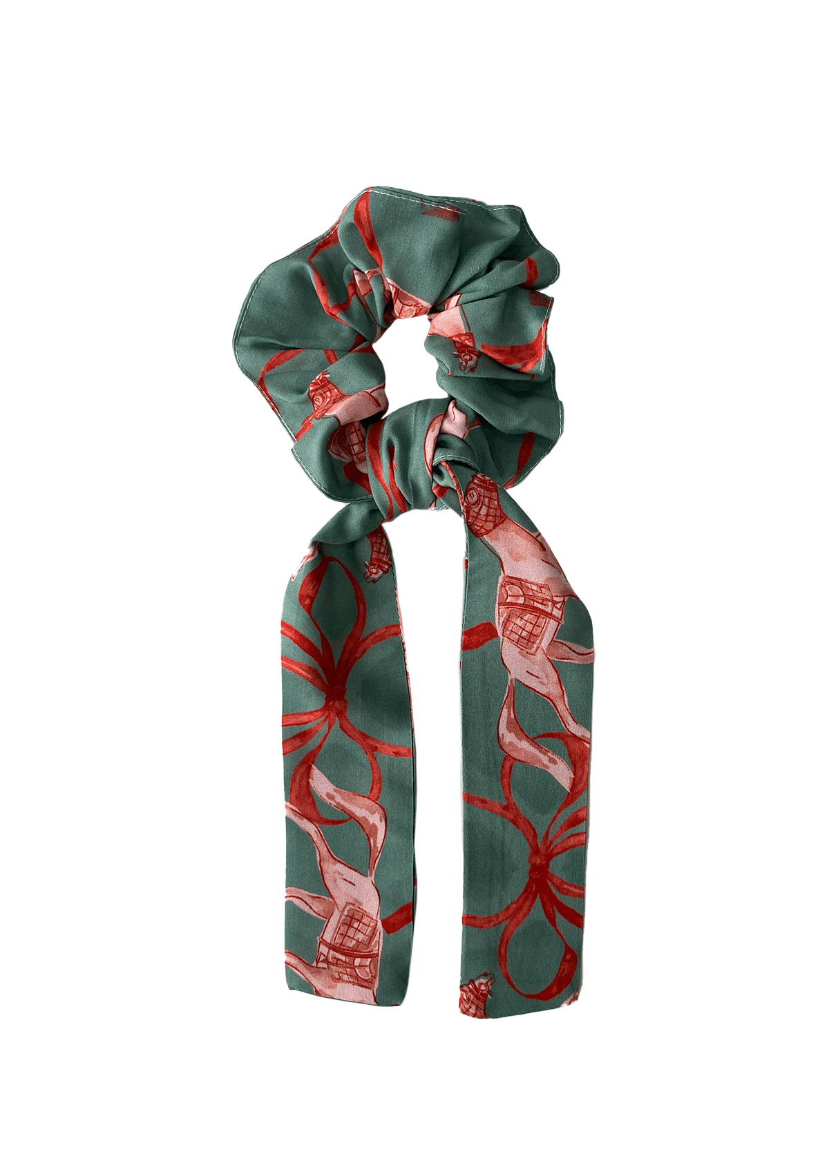 Scarf Hair Scrunchie | Lucky Ribbon Print - RönnerScrunchiesPeppermint Dream