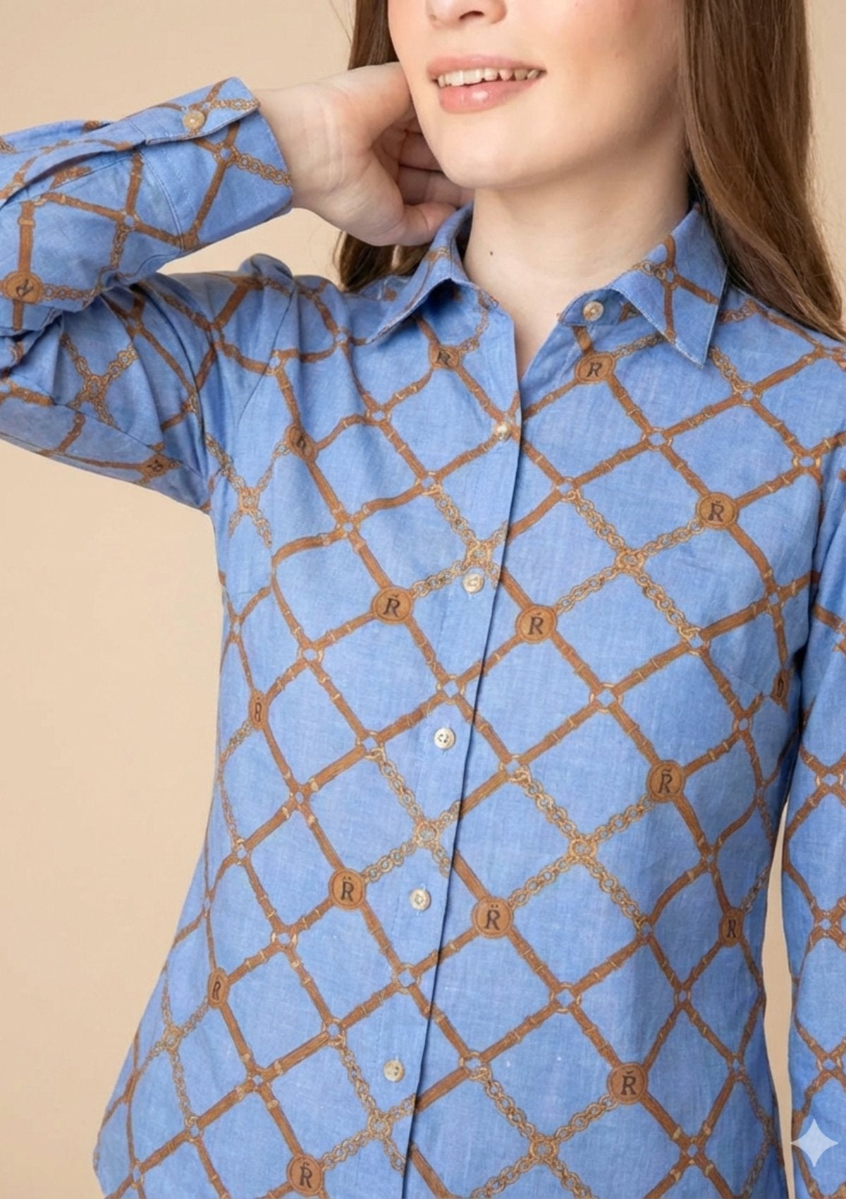Serena Linen Shirt | Beltina Print | - RönnerShirtXS