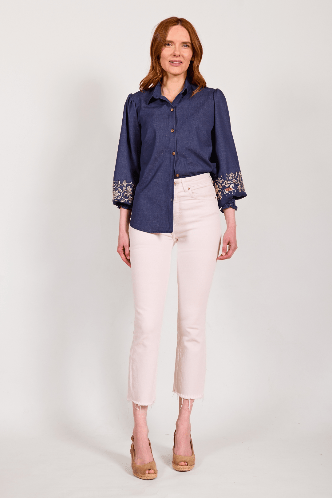 Sevilla Denim Blouse - RönnerIndigo Blue