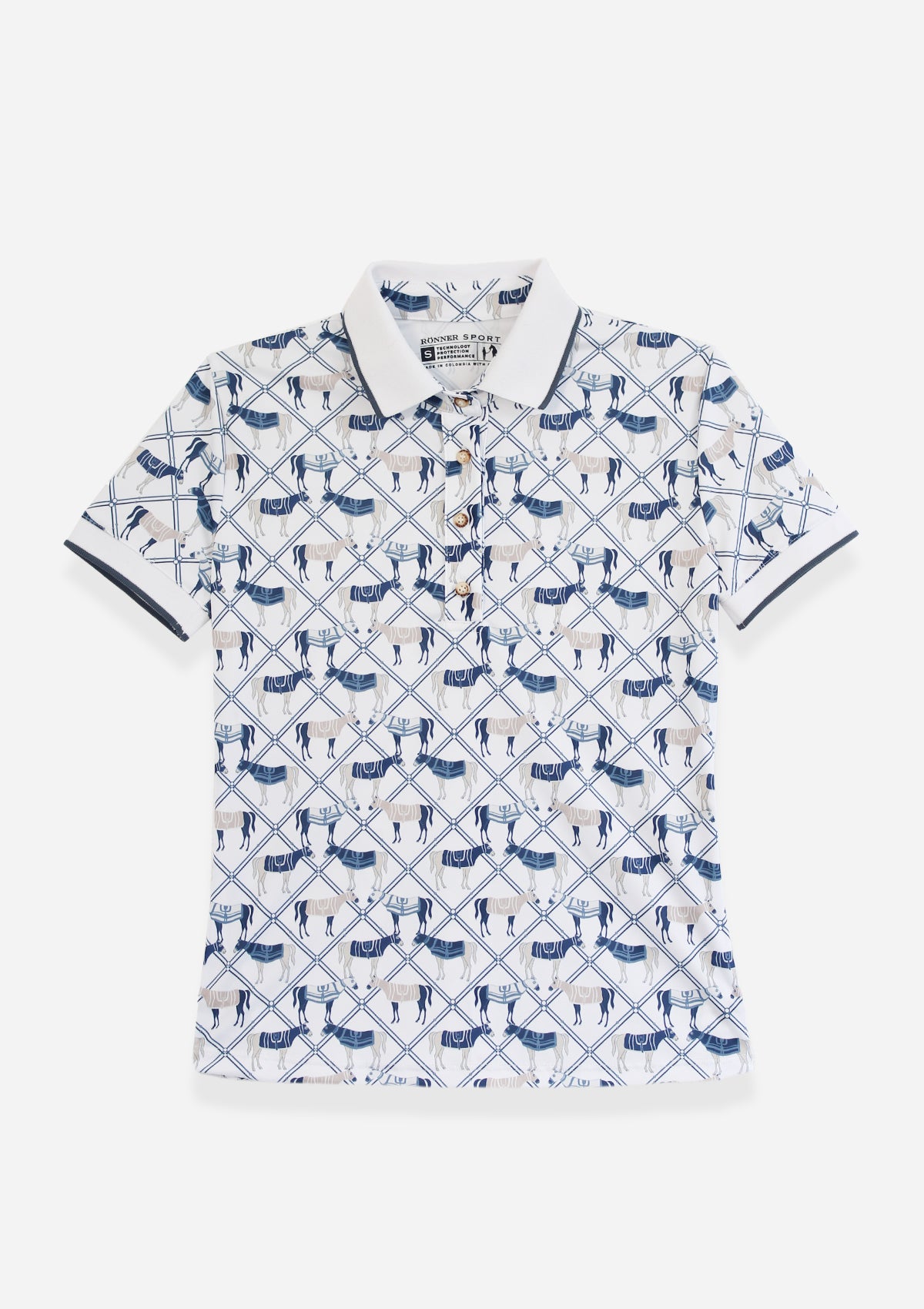 Stella Polo-Shirt Short Sleeve | Victory Print | White