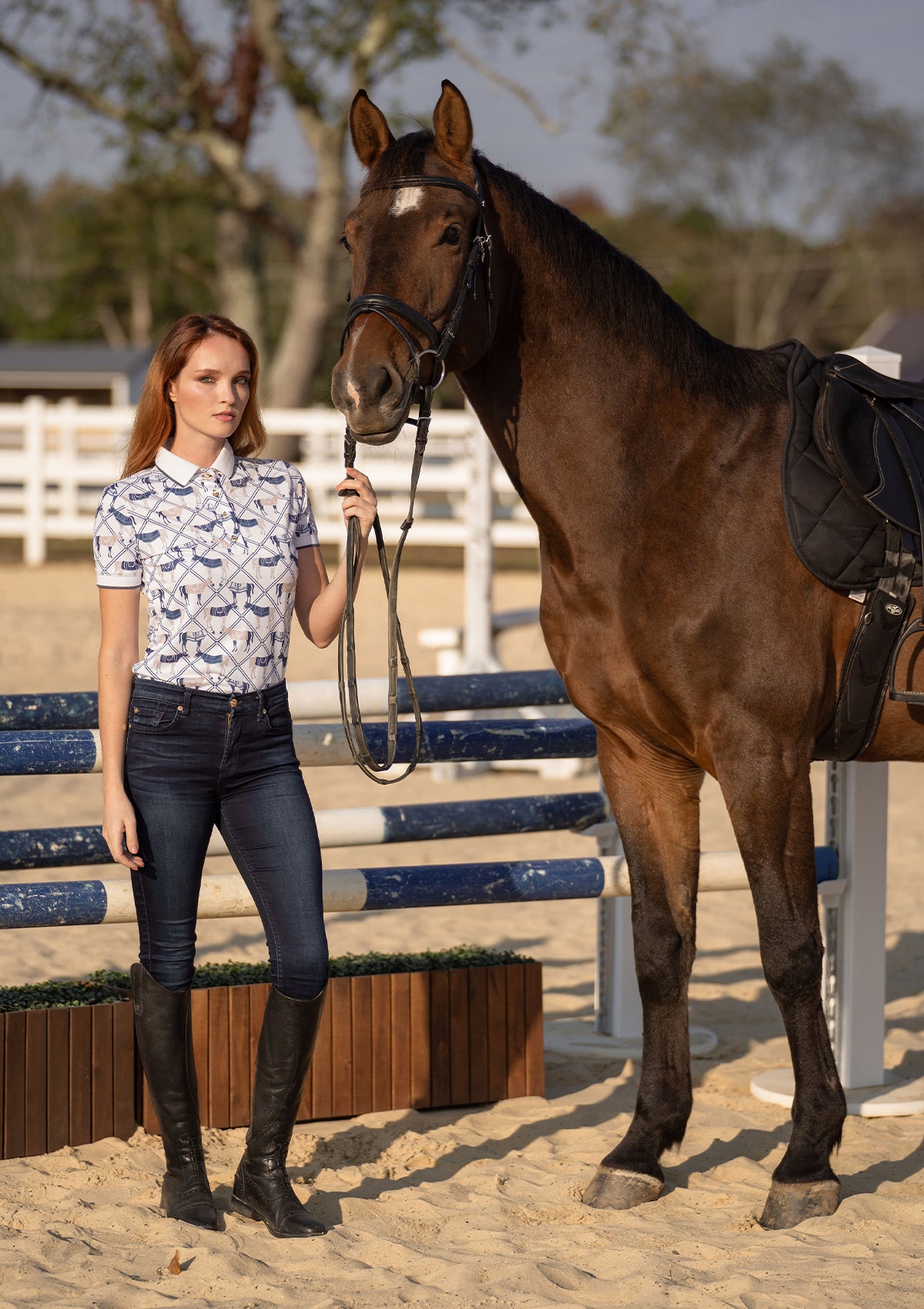 Stella Polo-Shirt Short Sleeve | Victory Print | White