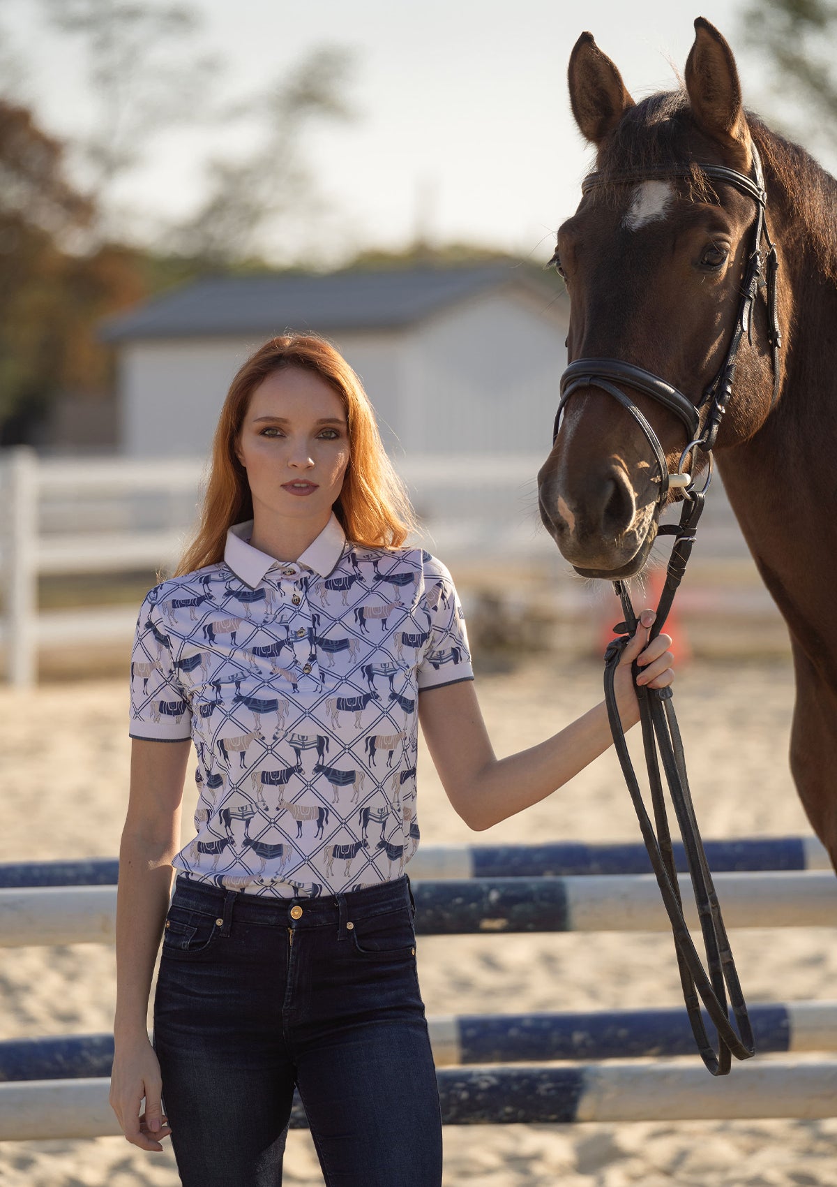 Stella Polo-Shirt Short Sleeve | Victory Print | White