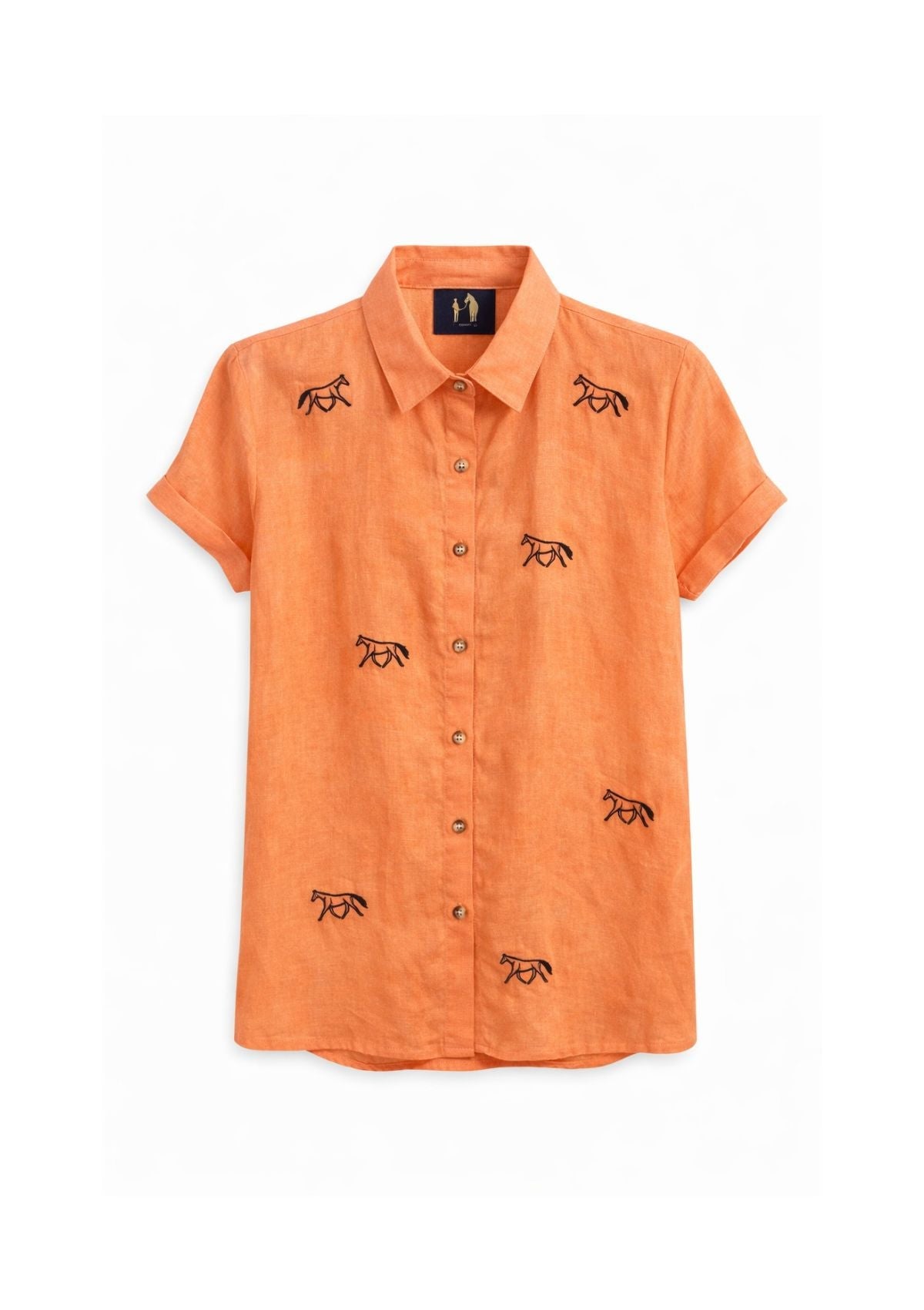 Sundown Linen Shirt | Short Sleeve | Orange - RönnerXS