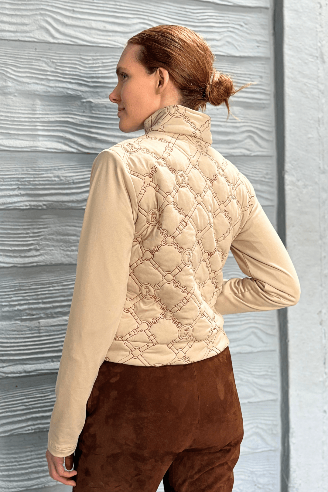 The Beltina Embroidered Sport Jacket - RönnerSand & Burgundy