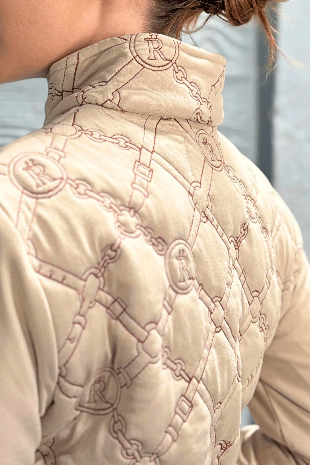 The Beltina Embroidered Sport Jacket - RönnerSand & Burgundy
