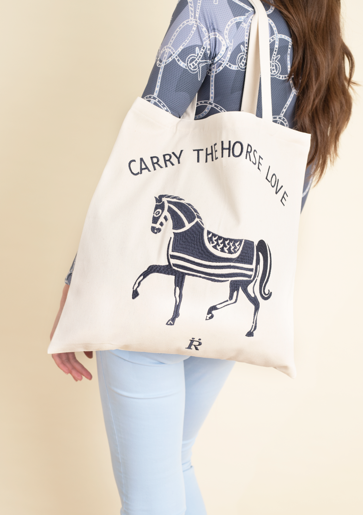 Horse Love Cotton Tote |  Carry The Love Horse | Cream - Rönner