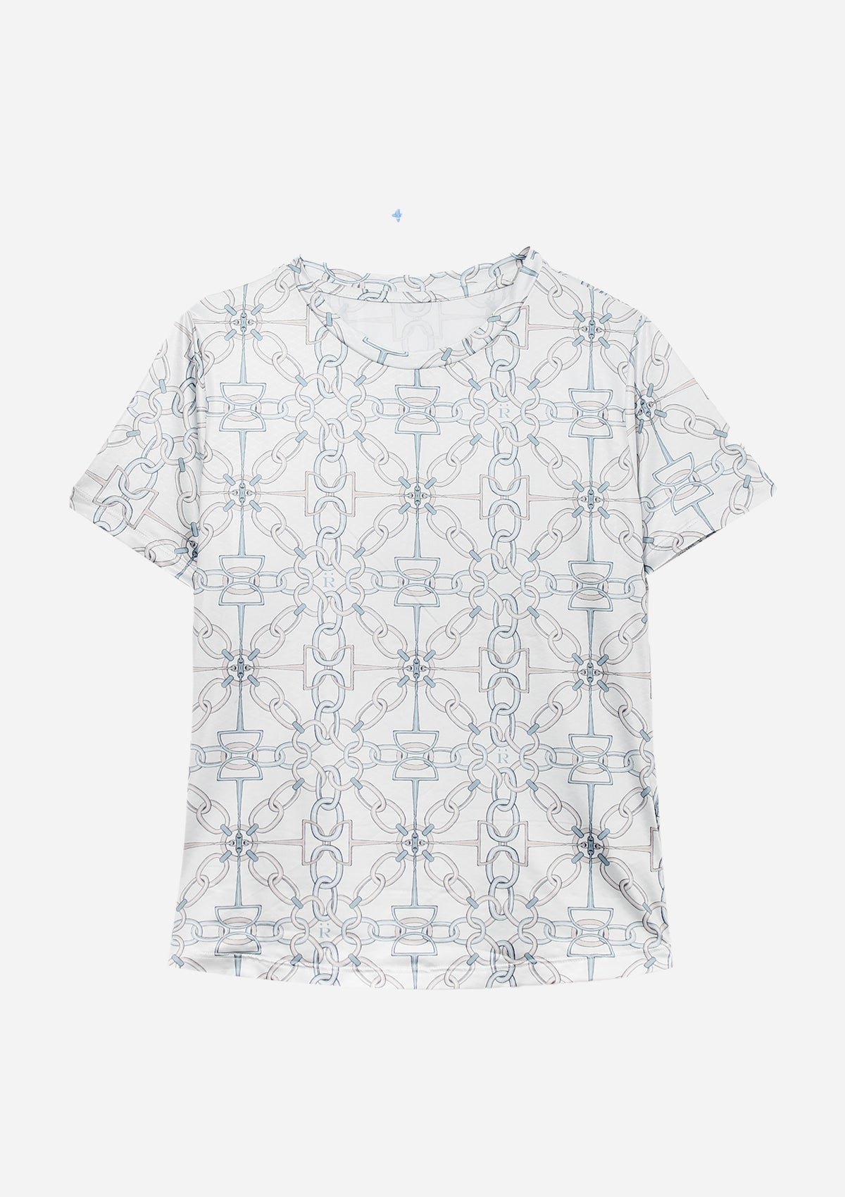 Nora T-Shirt | Chainlink Print | Powder | Extra 20% OFF