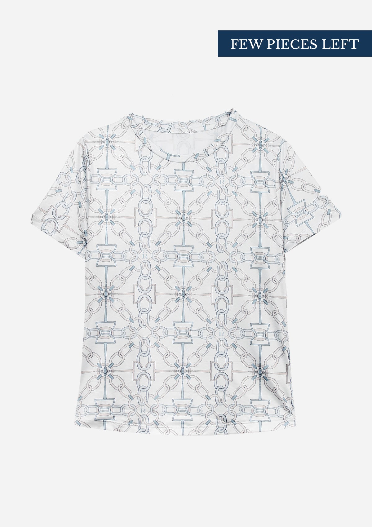 Nora T-Shirt | Chainlink Print | Powder