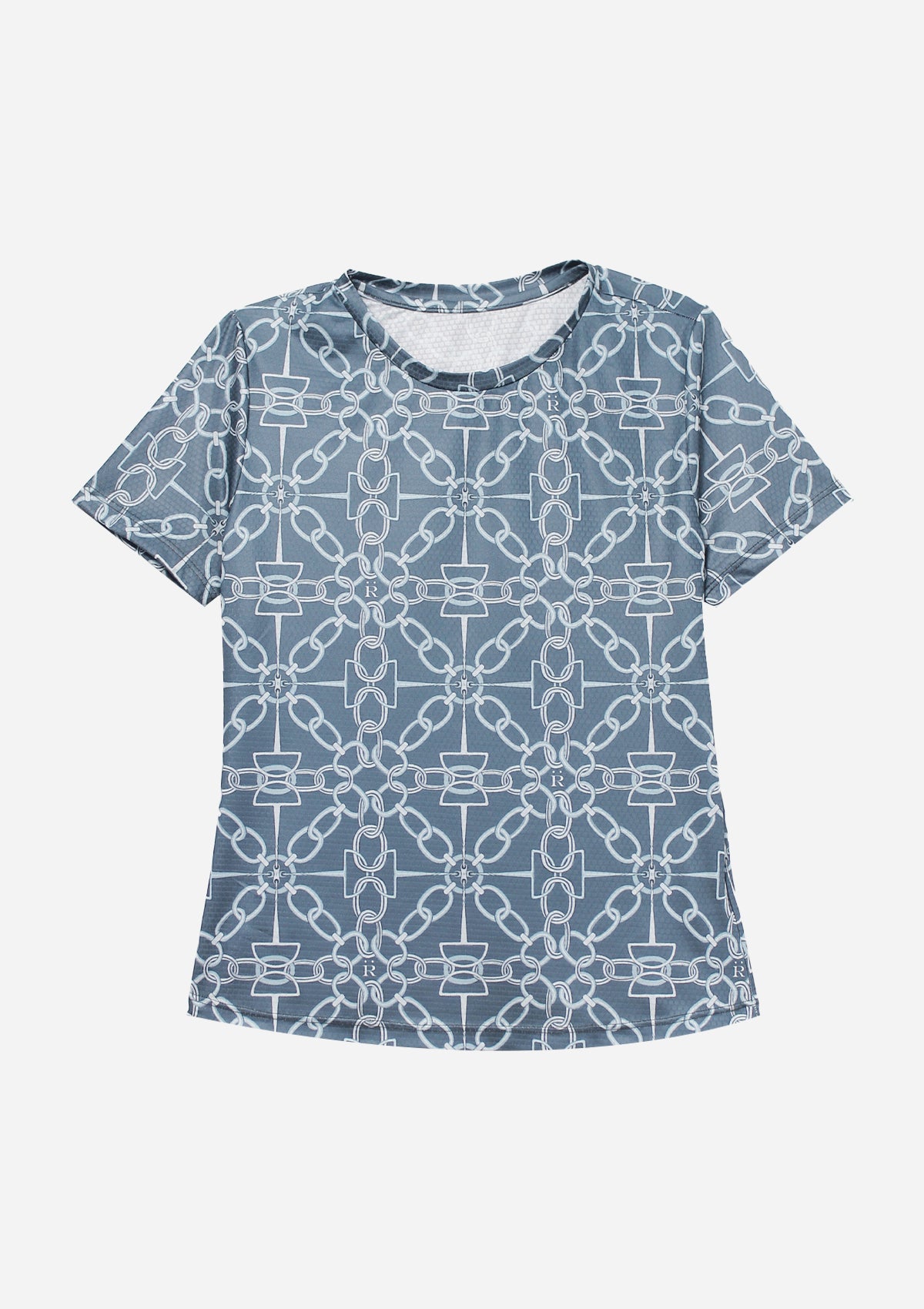 Nora T-Shirt | Chainlink Print | Navy | Extra 20% OFF