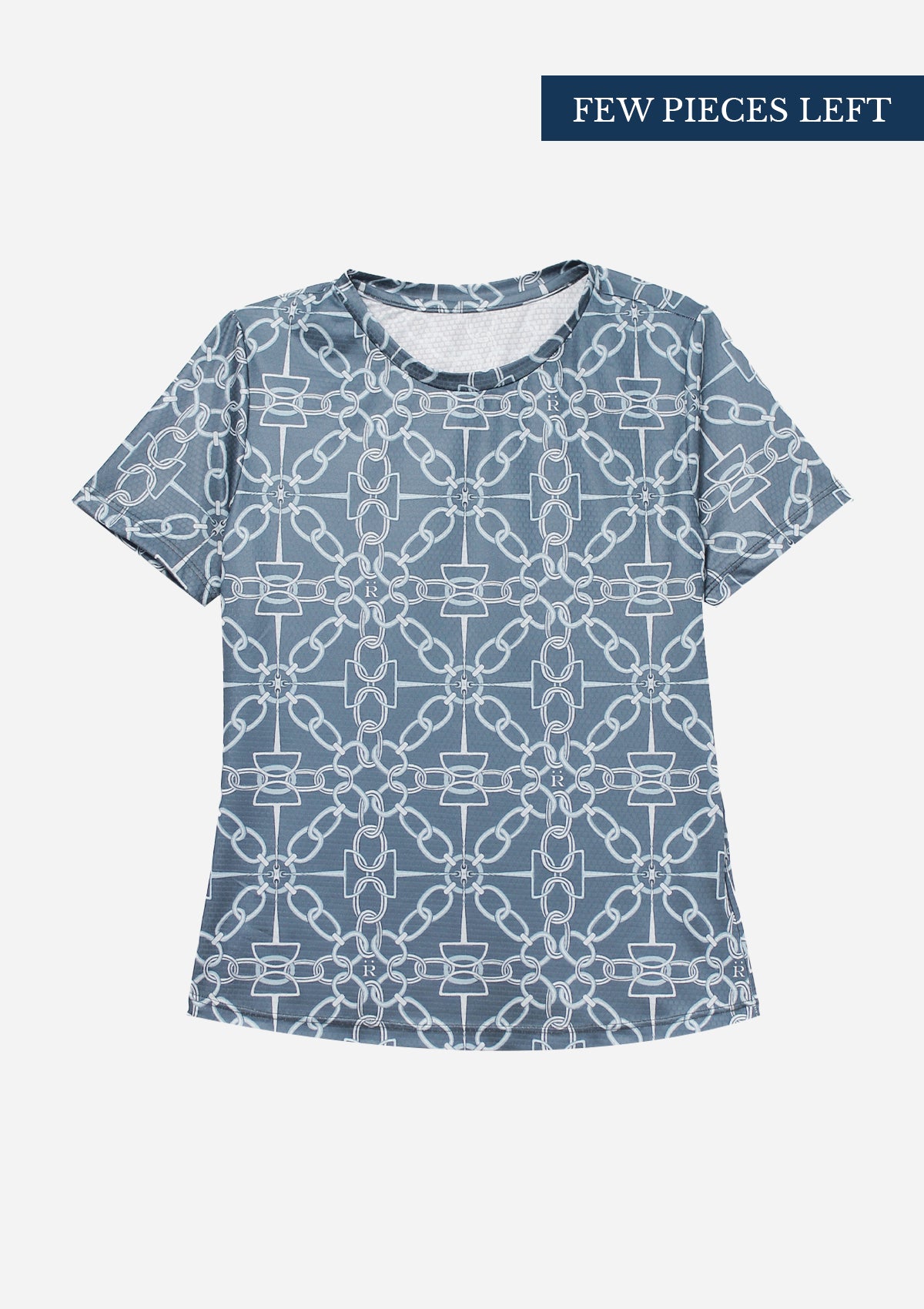 Nora T-Shirt | Chainlink Print | Navy