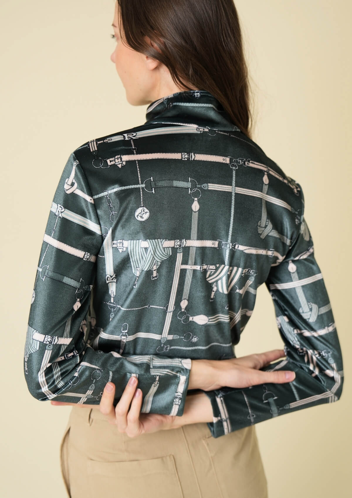 Velour Q-Zip | Long Sleeve | Jubilea Print | Green