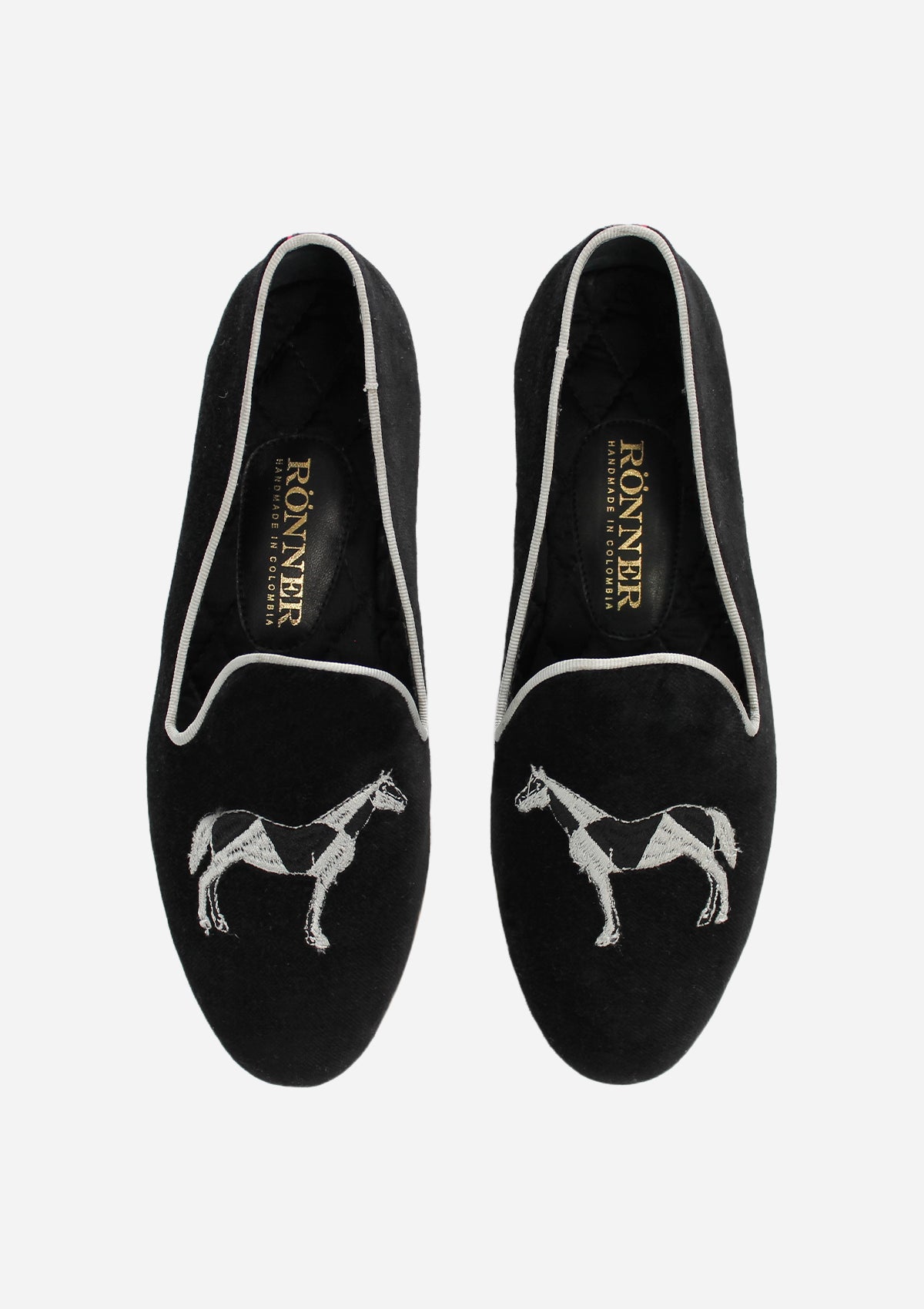 Mimosa Slippers Geo Horses | Black