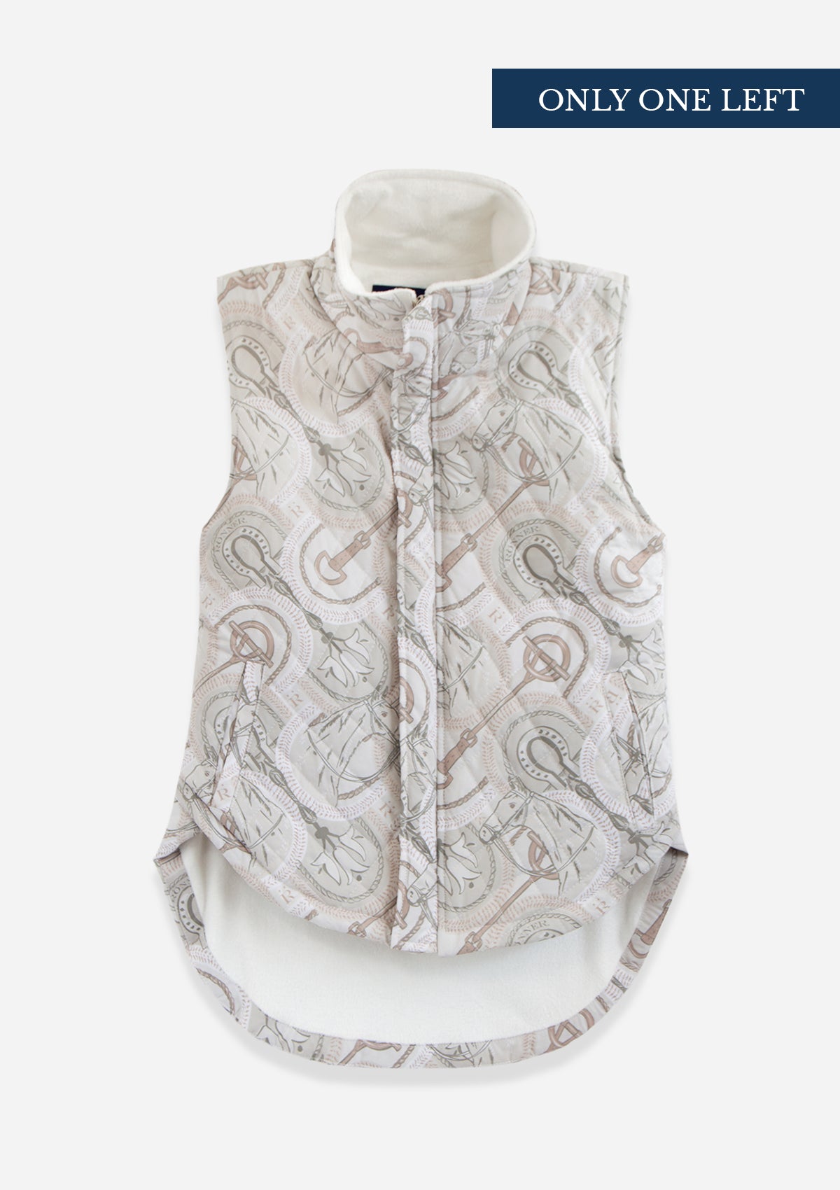 Tess Vest | Horseovals Print | Ebony