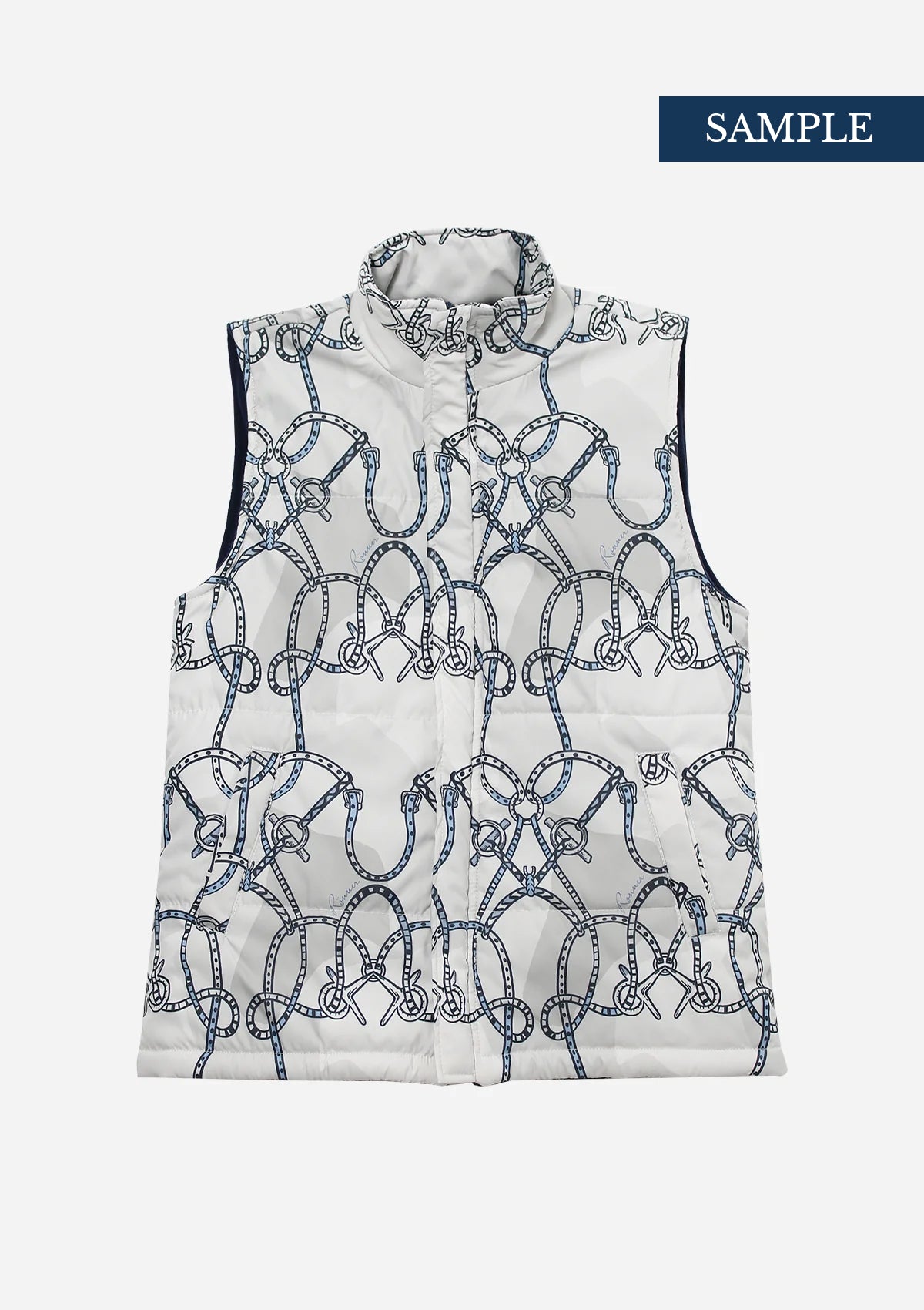 Mystic Vest | Saddlery Print | Cream & Navy