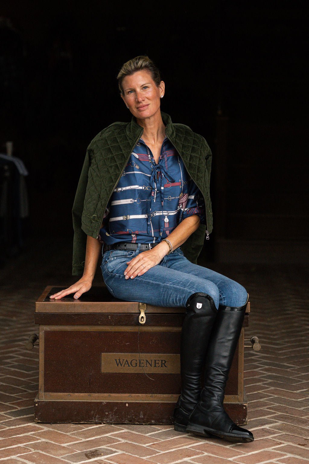 Viena Blouse | Jubilea Print | Navy - RönnerXS