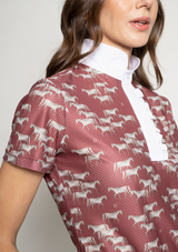 Perla Show Shirt | mini horse burgundy - Lightweight