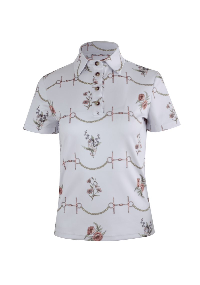 Pasture picnic Polo-Shirt Short Sleeve | Fleurs natural | High-tech